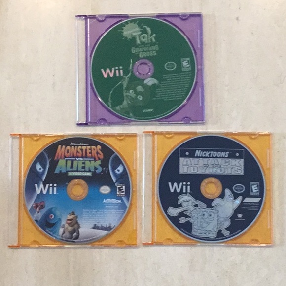 Monsters Vs Aliens Wii Game & Nicktoons Attack Of The Toybots & Nickelodeon Tak - Picture 7 of 7